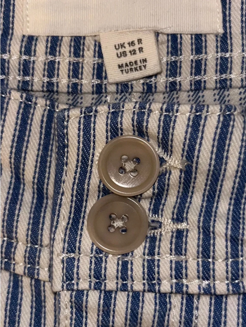 Boden Brompton Wide Leg Trousers in Blue Stripe size 12R - Picture 5 of 12